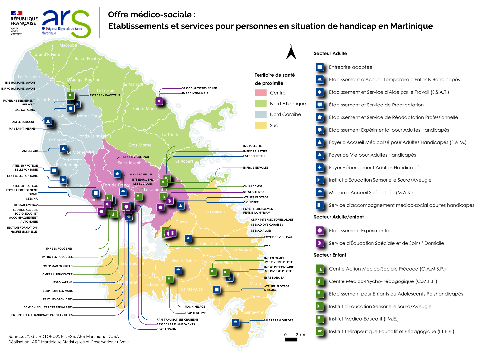 Etablissements et établissements et services à destination des personnes en situation de handicap - 2024